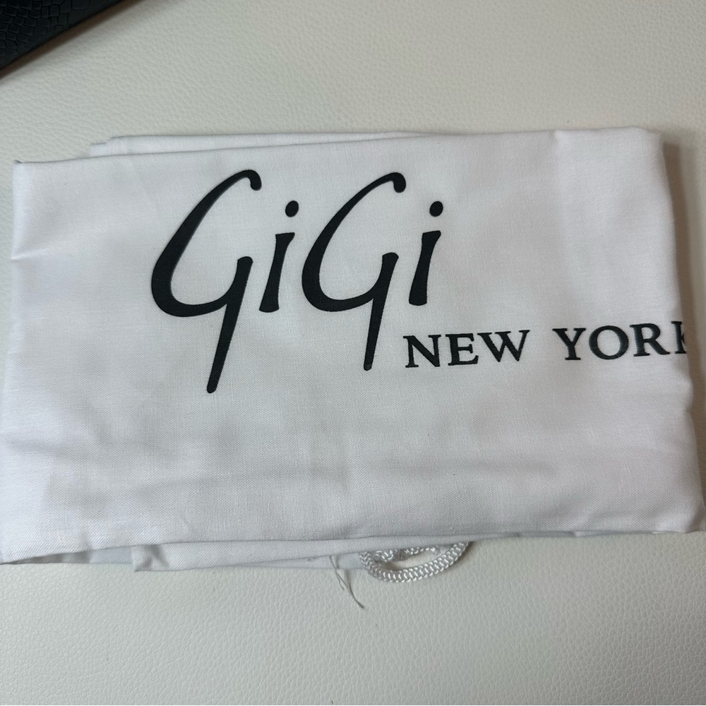 NEW GIGI NEW YORK TEDDIE LEATHER PYTHON EMBOSSED BLACK TOTE - Picture 12 of 12